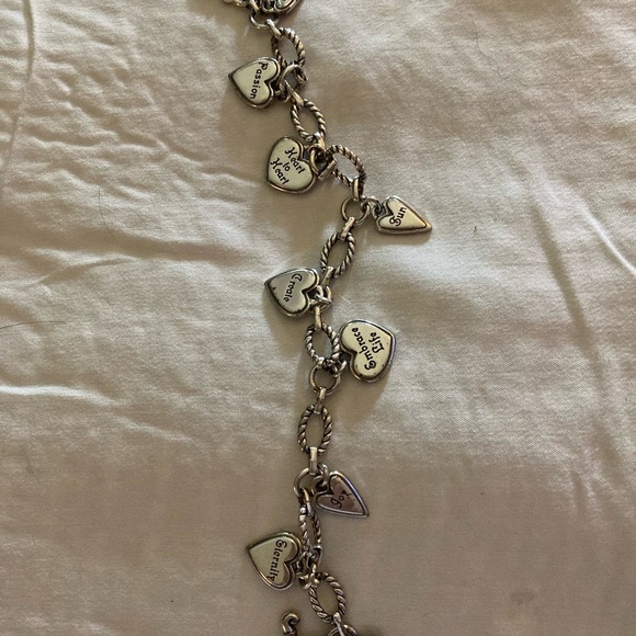 Brighton Bracelet with Heart Charms that have words of encouragement With Tin - Picture 2 of 7